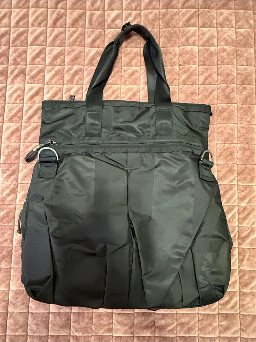 lululemon athletica Black Nylon Drawstring Tote